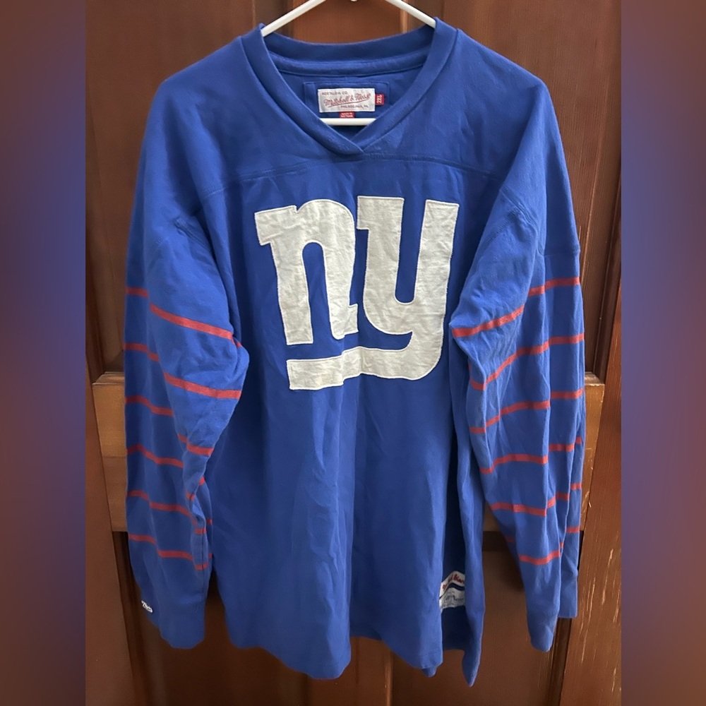 Mitchell & Ness NEW YORK GIANTs Blue Jersey Nostalgia Collection